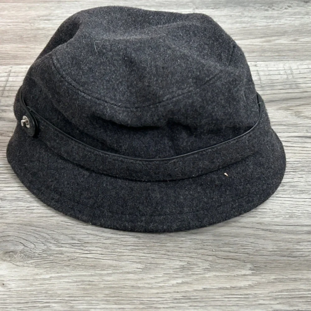 Coach‎ Women's Black Wool Blend Bucket Hat Sz M/L